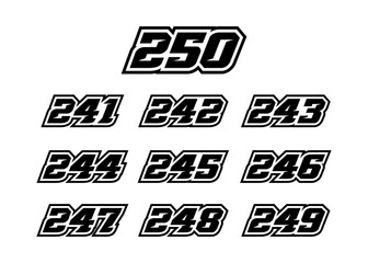 Racing Number Logo Design With Frame