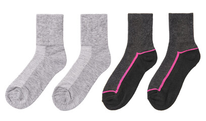 Pair of socks isolated on white background.