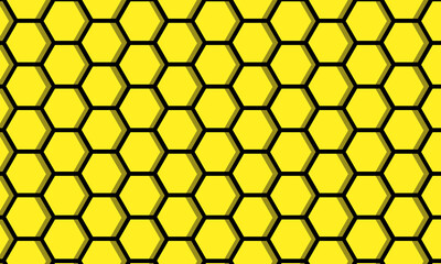 yellow beehive background. flat style - stock vector.	