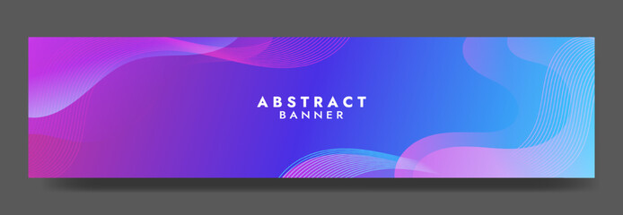 Abstract Blue Fluid Banner Template. Modern background design. gradient color. Dynamic Waves. Liquid shapes composition. Fit for banners