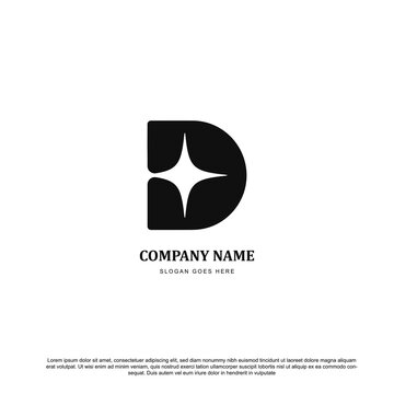 Premium letter D logo design vector illustration