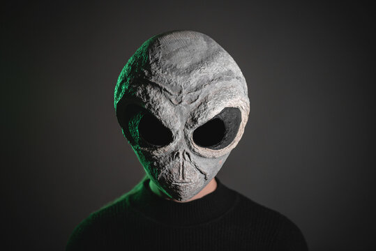 An alien close up face portrait.