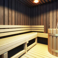 Modern Wood Sauna Interior
