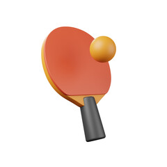 3d illustration of ping pong bet