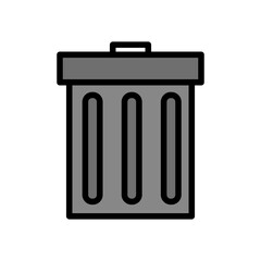 Trash can icon. Recycling design. Vector illustration. stock image. 