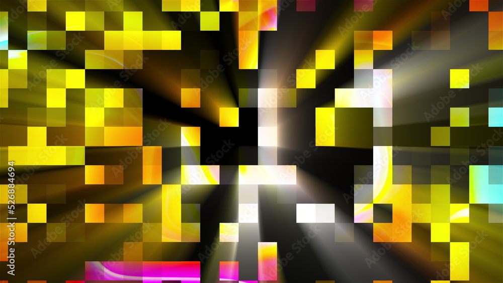 Aufkleber blocks with shine. computer generated 3d render