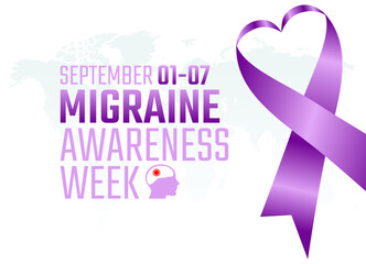 vector graphic of migraine awareness week good for migraine awareness week celebration. flat design. flyer design.flat illustration.