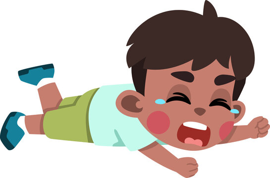 recommend clip art: Kid Toddler Crying Lying Down Having Tantrum