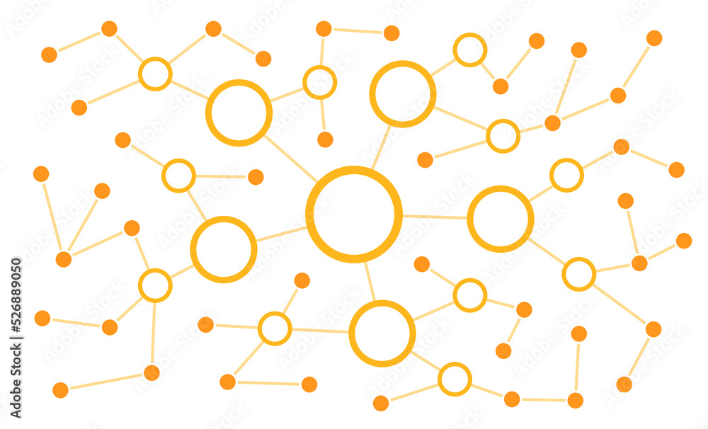 Poster Layout network connected dots and lines background template. Technology linked global digital database graphic vector.