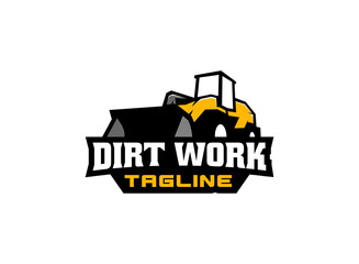 Loader logo vector for construction company. Heavy equipment template vector illustration for your brand. © D'Graphic Studio