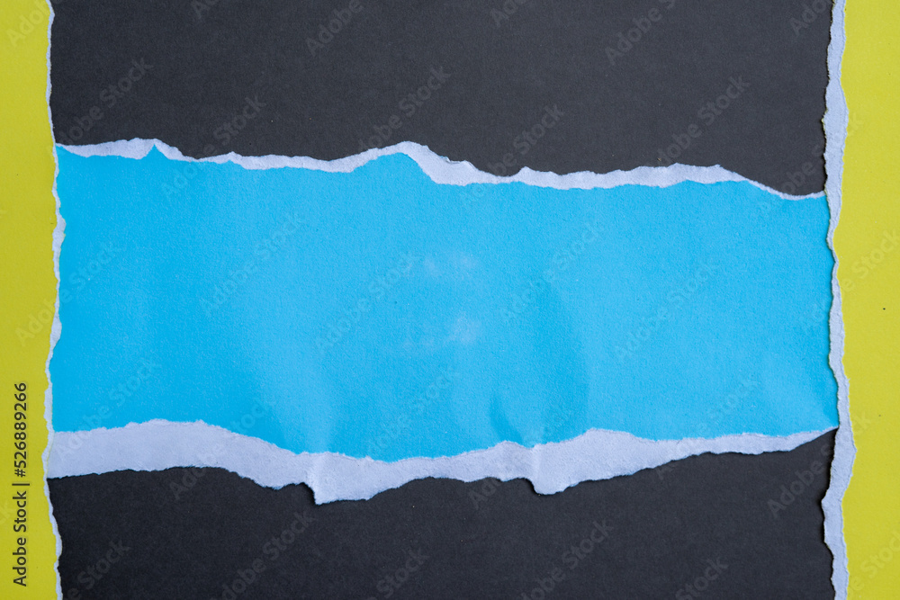 Poster abstract torn paper in flat lay background for copy space design
