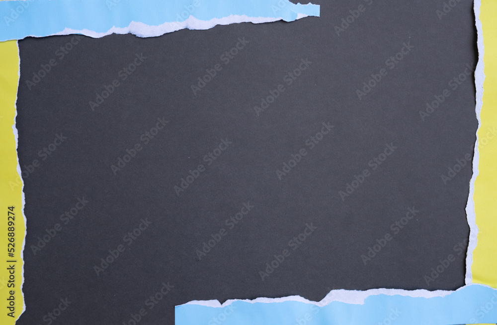 Poster abstract torn paper in flat lay background for copy space design