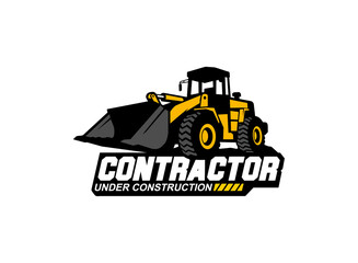 Loader logo vector for construction company. Heavy equipment template vector illustration for your brand. © D'Graphic Studio