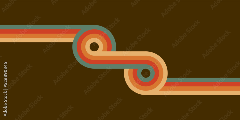 Poster circles abstract retro style geometric pattern abstract design rounded striped elements vintage pop 