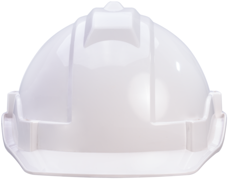 White safety helmet or hard cap  isolated on white background, Construction hat on white background PNG File.