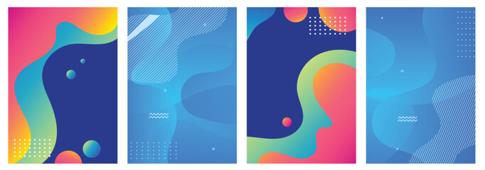Abstract modern gradient flowing geometric pattern background texture for poster cover design, template, brochure, card, flyer etc.
