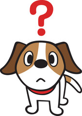 ジャックラッセルテリア犬　はてなマーク