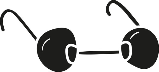 Eyeglasses hand drawn solid style