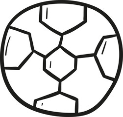 Football hand drawn outline style