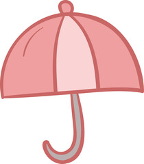 Umbrella hand drawn filled outline style
