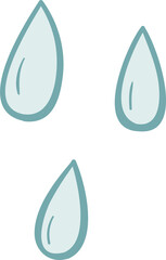 Water drop hand drawn filled outline style