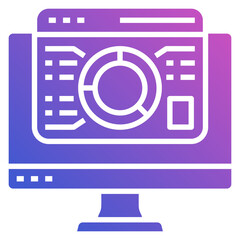 Infographic flat gradient icon. Can be used for digital product, presentation, print design and more.