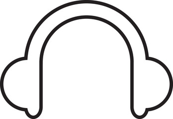 headphones icon on white background