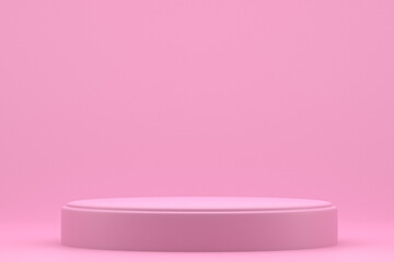 Podium minimal or product stand for cosmetic product presentation