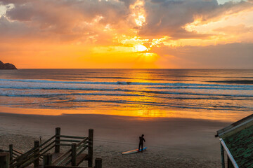 Amanhecer na praia 