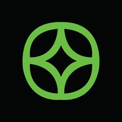 Circle nature leaf logo template design 