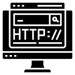 Website glyph icon. Can be used for digital product, presentation, print design and more.