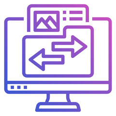 Folder line gradient icon. Can be used for digital product, presentation, print design and more.