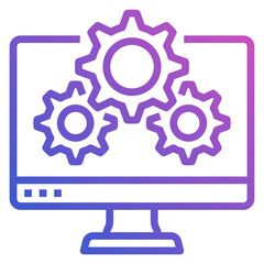 Setting line gradient icon. Can be used for digital product, presentation, print design and more.