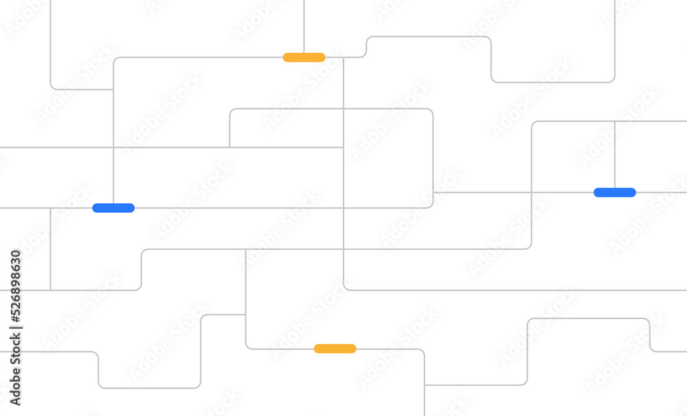 Poster Network connected circuit lines technology background template. Fintech information linked global graphic vector.