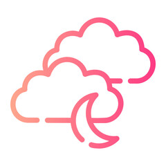cloudy night icon
