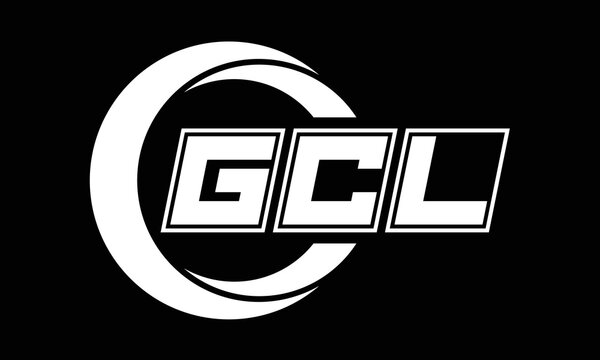 GCL three-letter circle logo design. custom font black and white logo vector template | abstract logo | word mark logo | letter mark logo | business logo | minimalist logo | font logo |
