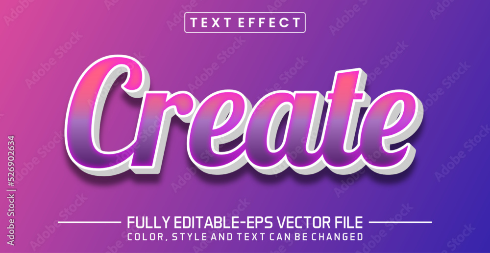 Poster create text editable style effect