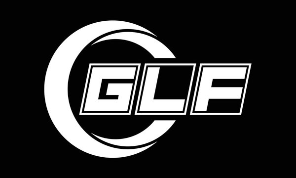GLF three-letter circle logo design. custom font black and white logo vector template | abstract logo | word mark logo | letter mark logo | business logo | minimalist logo | font logo |