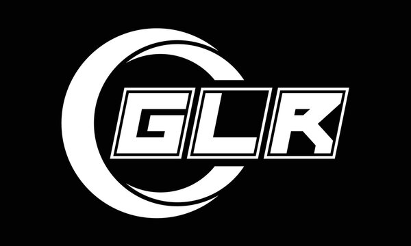 GLR three-letter circle logo design. custom font black and white logo vector template | abstract logo | word mark logo | letter mark logo | business logo | minimalist logo | font logo |