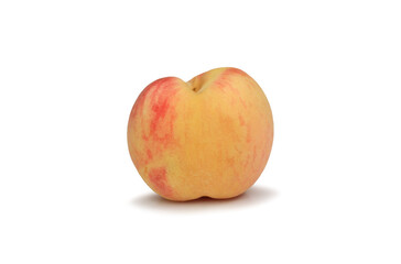 Peach fruit isolated on white background.