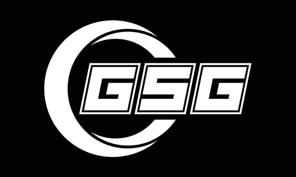 GSG three-letter circle logo design. custom font black and white logo vector template | abstract logo | word mark logo | letter mark logo | business logo | minimalist logo | font logo |