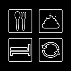 Daily routine activity. eat, poop, sleep, repeat icon design