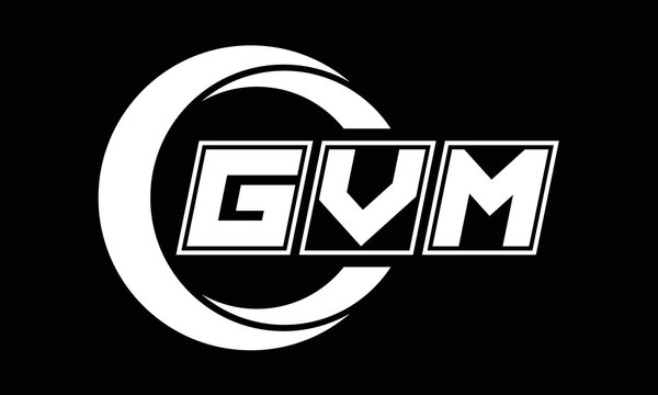 GVM three-letter circle logo design. custom font black and white logo vector template | abstract logo | word mark logo | letter mark logo | business logo | minimalist logo | font logo |