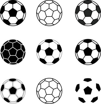 Football ball or Soccer ball vector illustration.Football sport image or clip art.