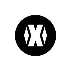 X letter initial logo design, vector template