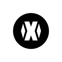 X letter initial logo design, vector template