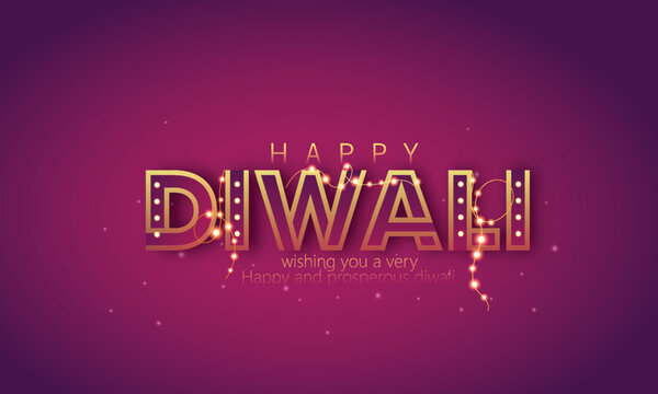 Happy Diwali with realistic oil lamp on background for Diwali Festival