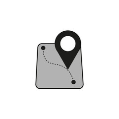 pin path icon. Design element. Vector illustration. stock image. 