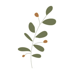 branch with green leaves