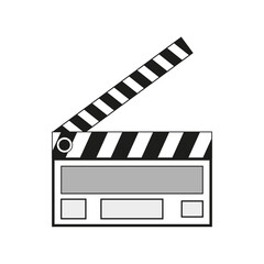 Obraz premium Vintage clapperboard. Vector illustration. stock image. 